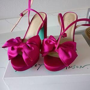 Pink Bow Platform Sandals